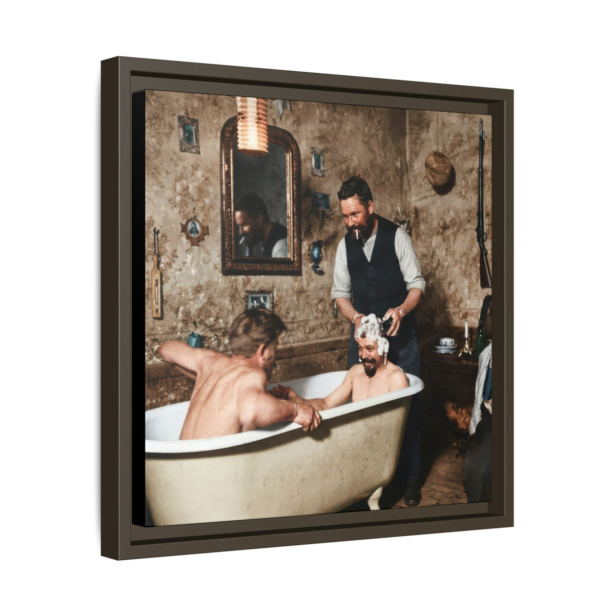 hommes 031 | Framed Vintage Photo - Matte Canvas2