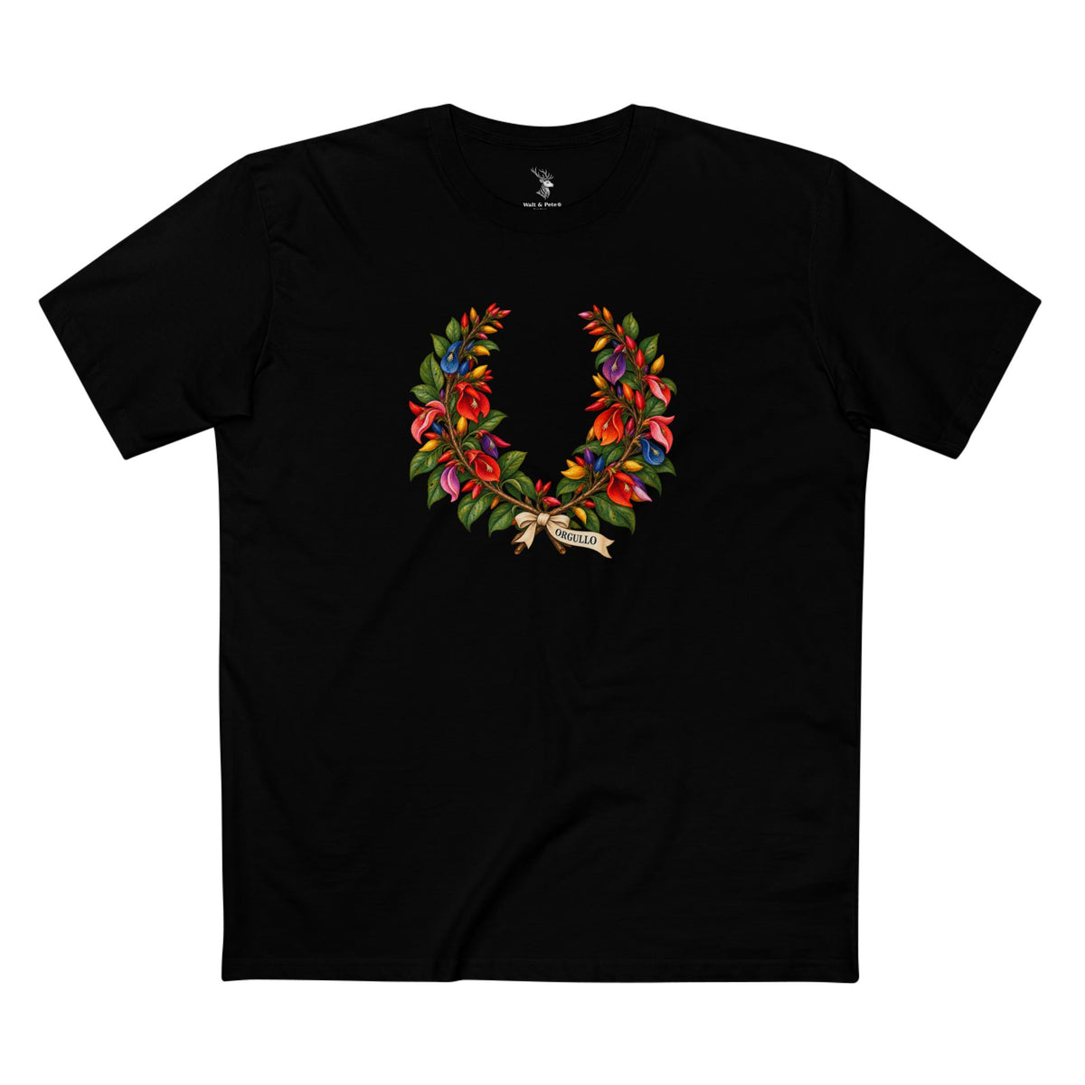 Orgullo Ceibo Pride T-Shirt | Argentine Laurel Wreath LGBTQ+ Tee