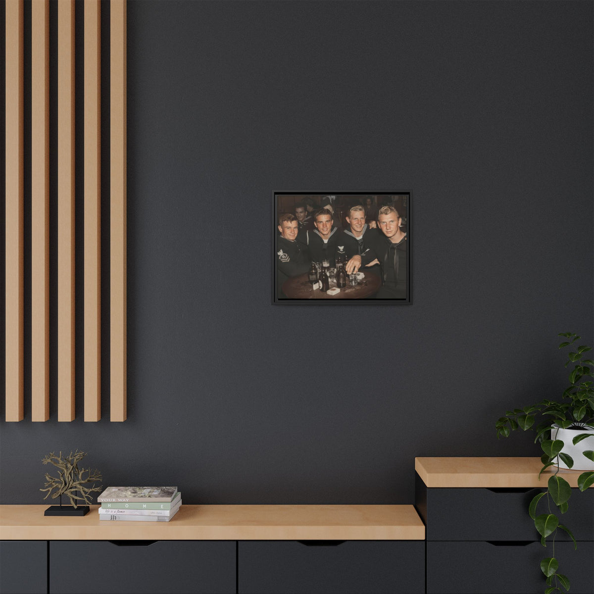 hommes 007 | Framed Vintage Photo - Matte Canvas2