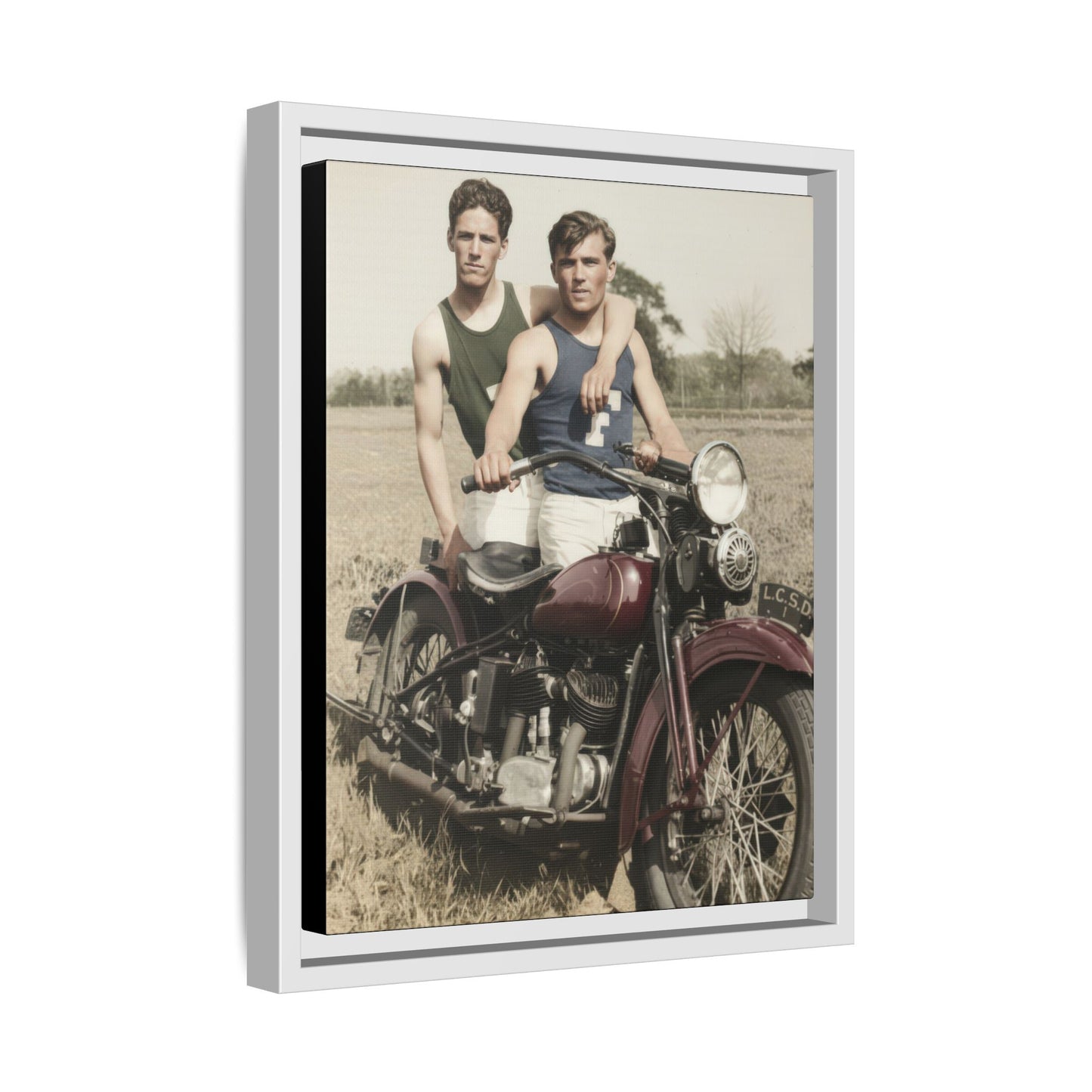 paire 055 | Framed Vintage Photo - Matte Canvas