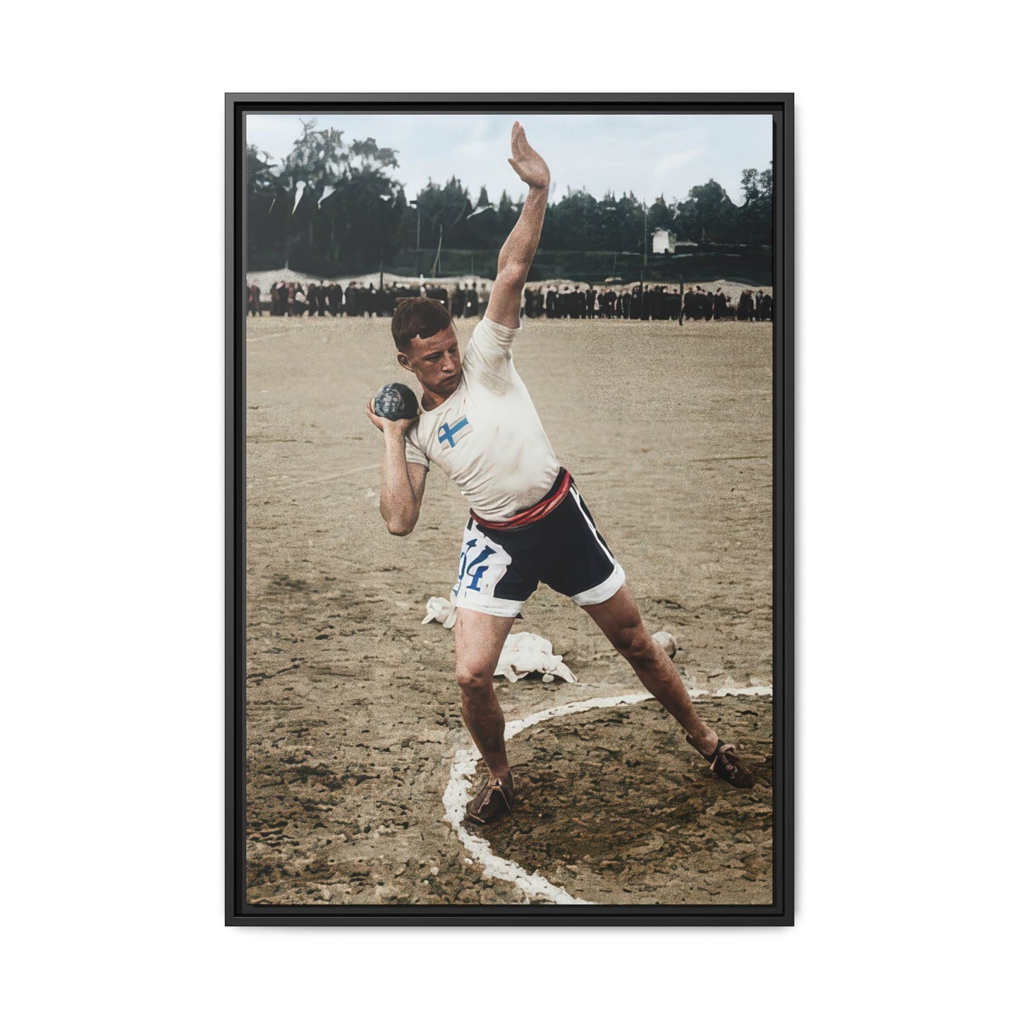 athlétisme 037 | Framed Vintage Photo - Matte Canvas