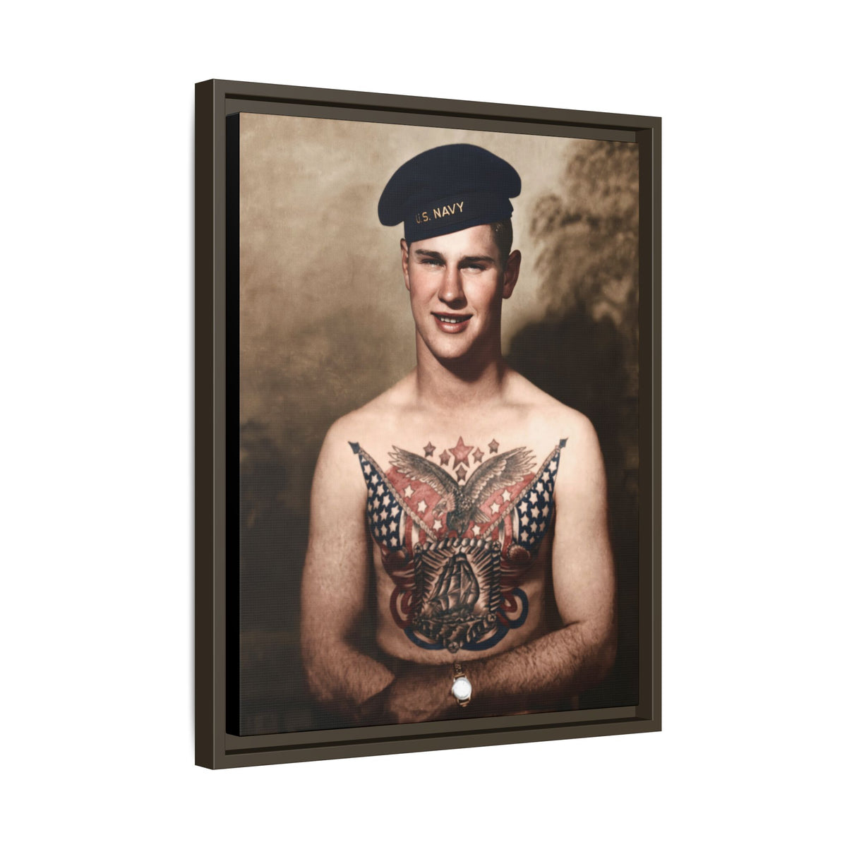 celibataire 037 | Framed Vintage Photo - Matte Canvas