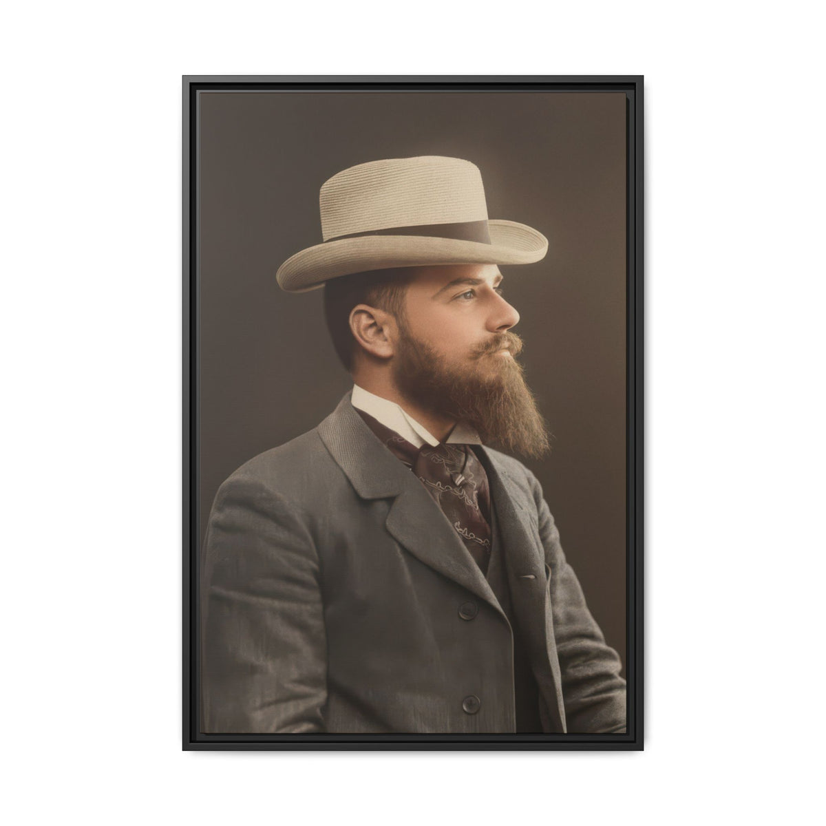celibataire 014 | Framed Vintage Photo - Matte Canvas