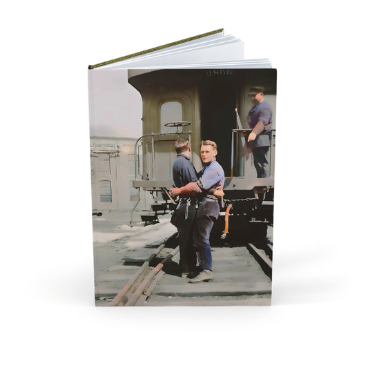 paire 018 | Hardcover Journal Vintage Gay Couple Chicago Railroad Wedding Present Queer LGBTQ