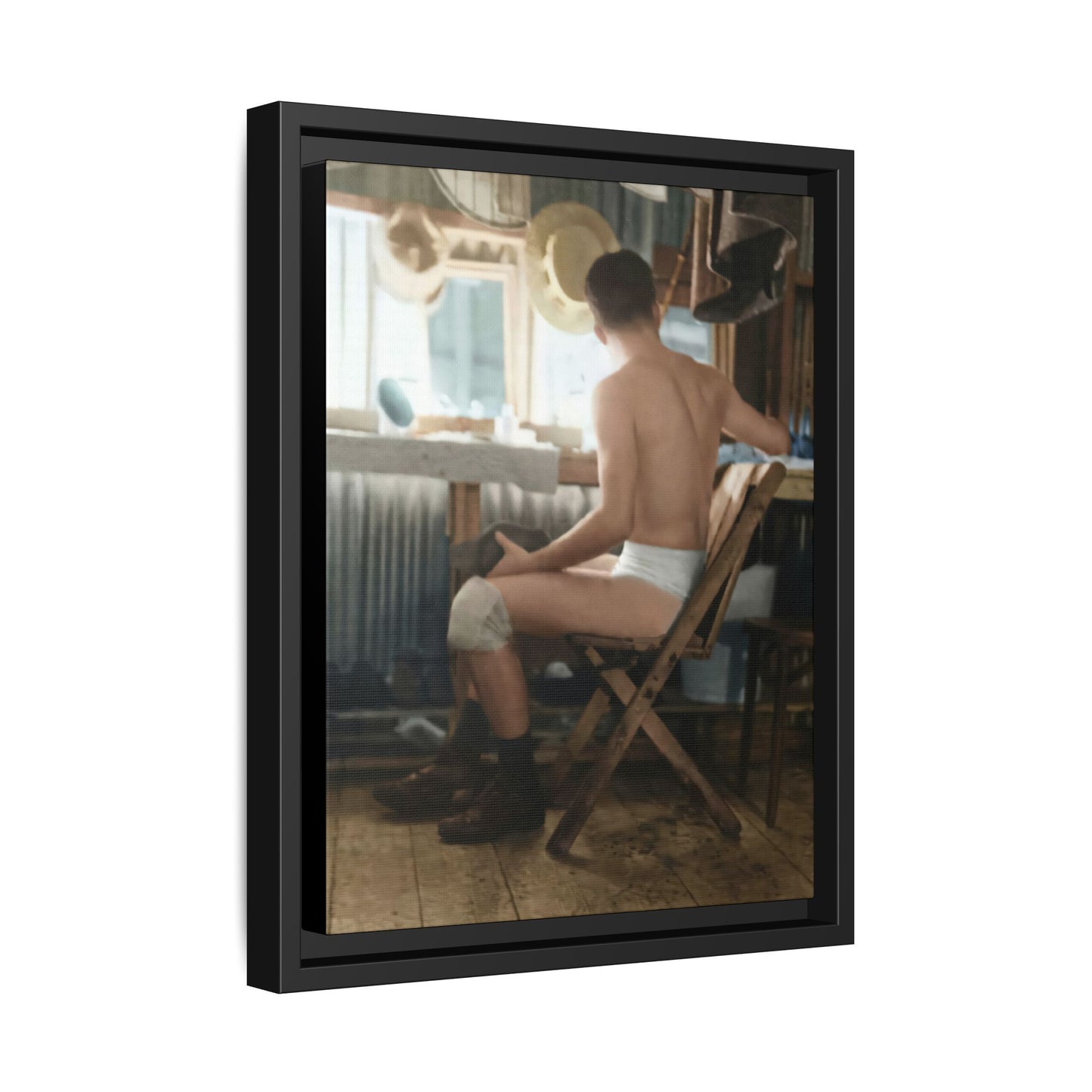 celibataire 022 | Framed Vintage Photo - Matte Canvas