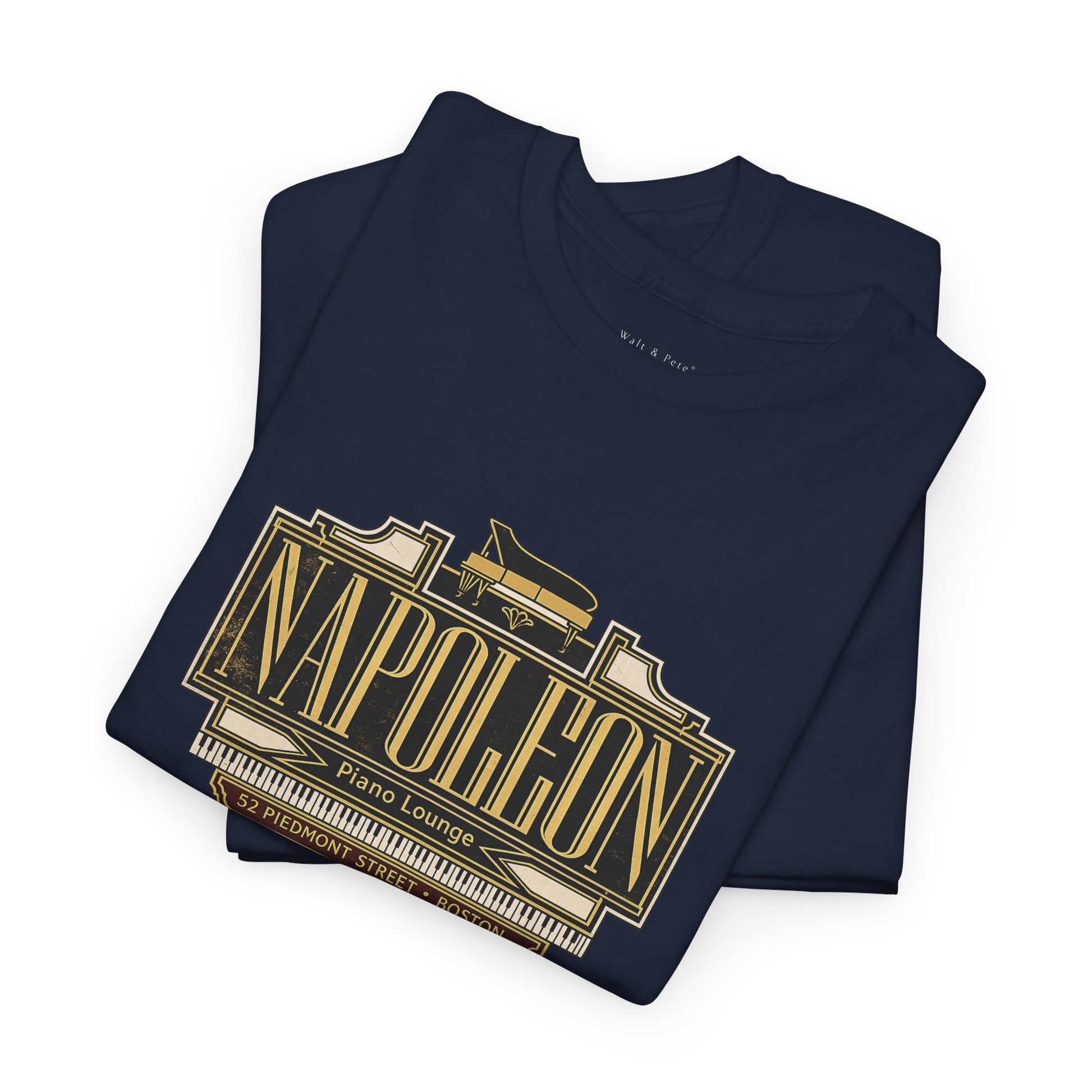 Art Deco Napoleon Piano Lounge Boston LGBTQ history t-shirt design 