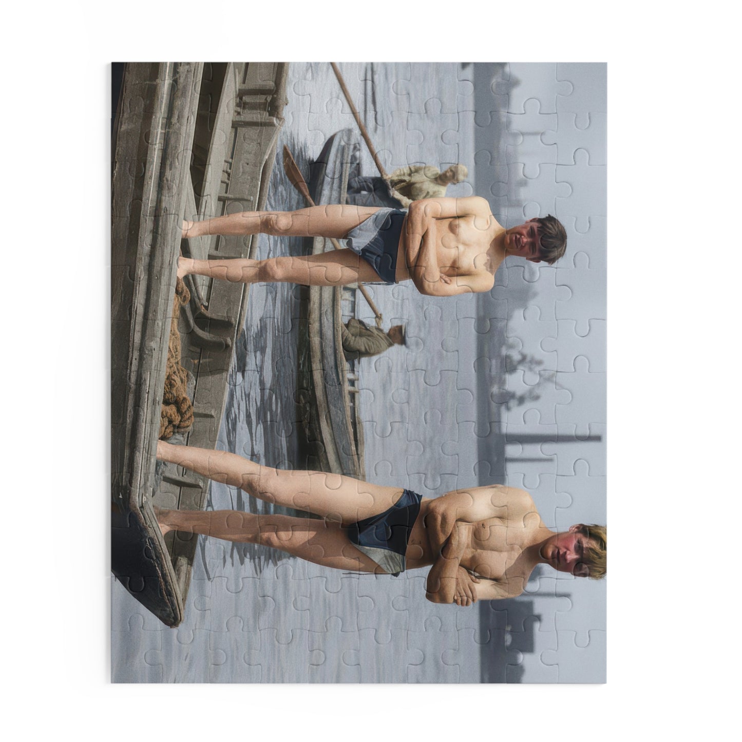 Harbor Swim Companions | Restored Historical Jigsaw Puzzle | nager 050