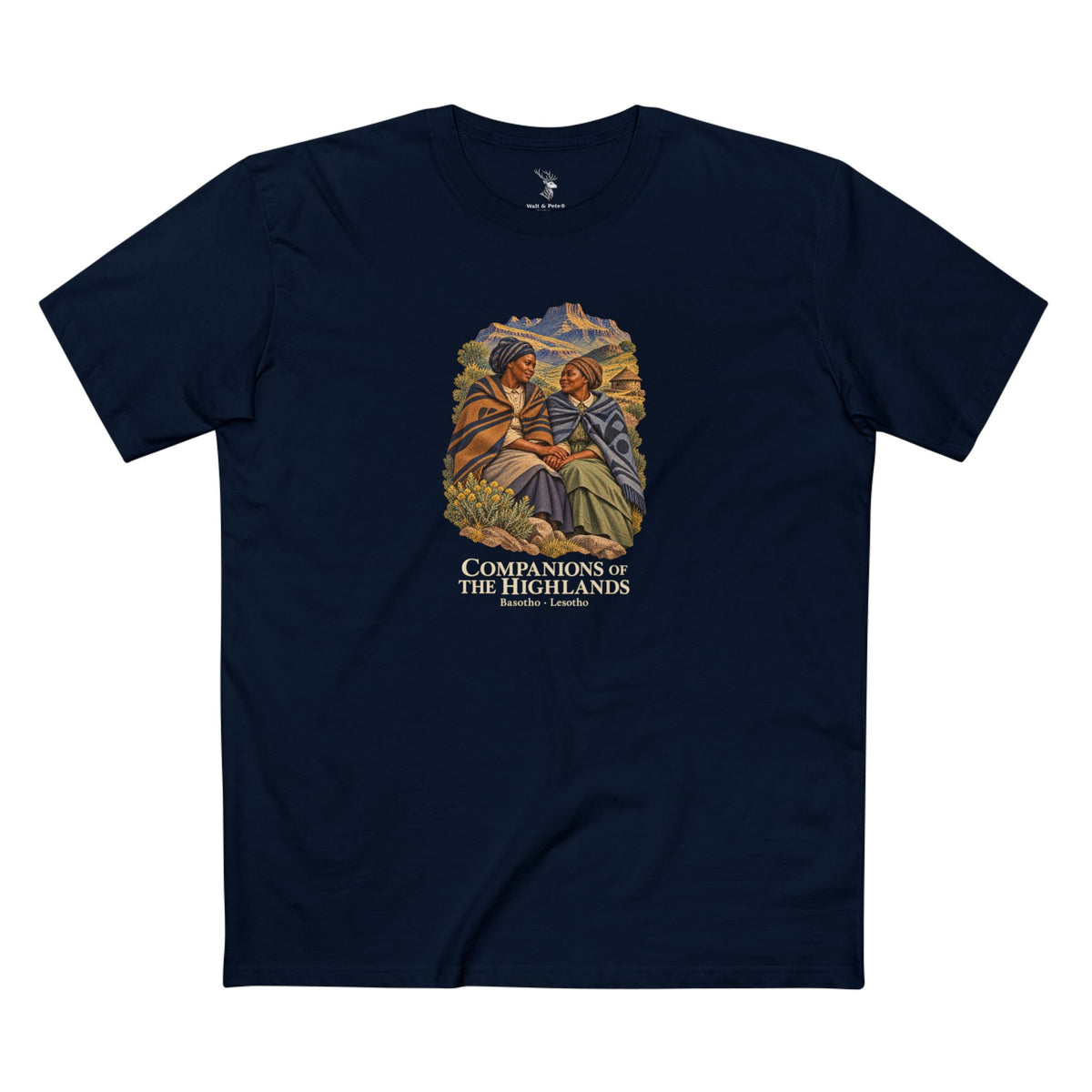 Companions of the Highlands | Basotho-Inspired Vintage Art T-Shirt