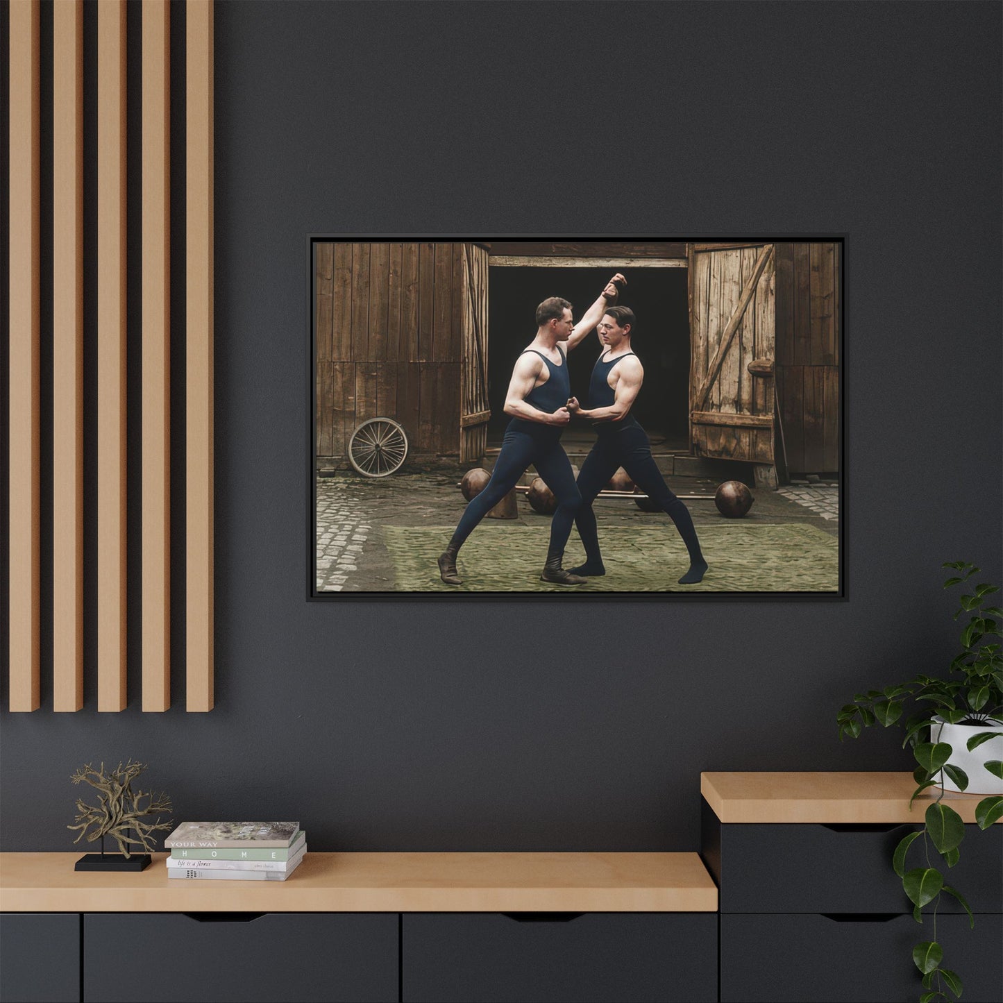 athlétisme 036 | Framed Vintage Photo - Matte Canvas