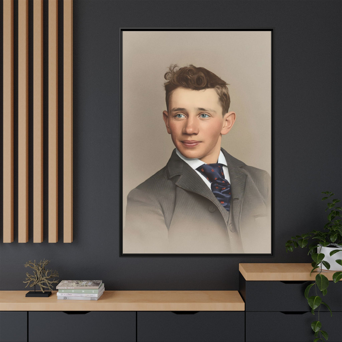 celibataire 038 | Framed Vintage Photo - Matte Canvas
