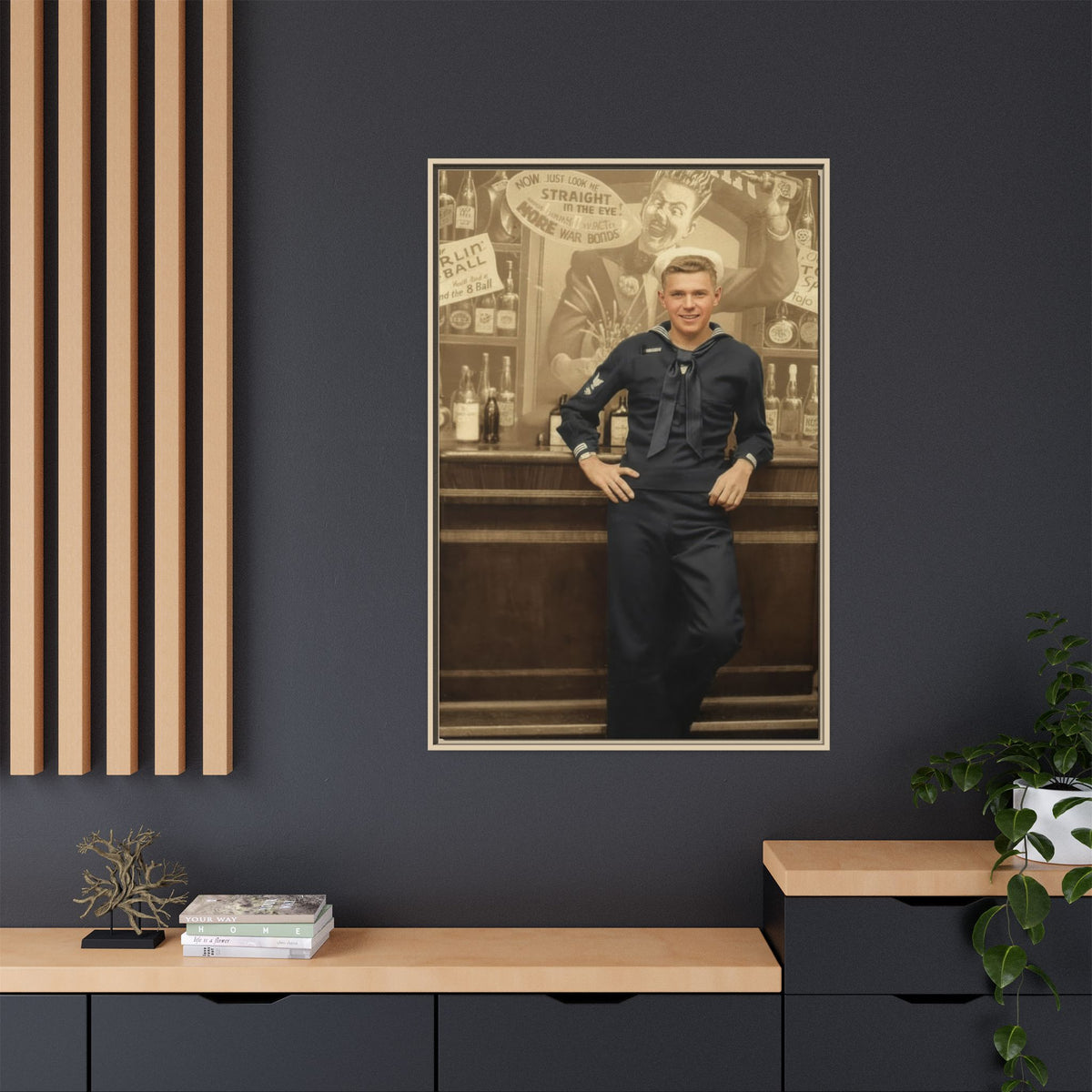 celibataire 006 | Framed Vintage Photo - Matte Canvas
