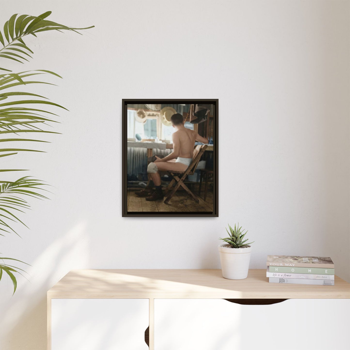 celibataire 022 | Framed Vintage Photo - Matte Canvas