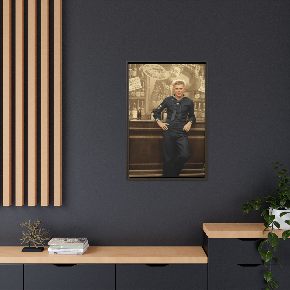 celibataire 006 | Framed Vintage Photo - Matte Canvas