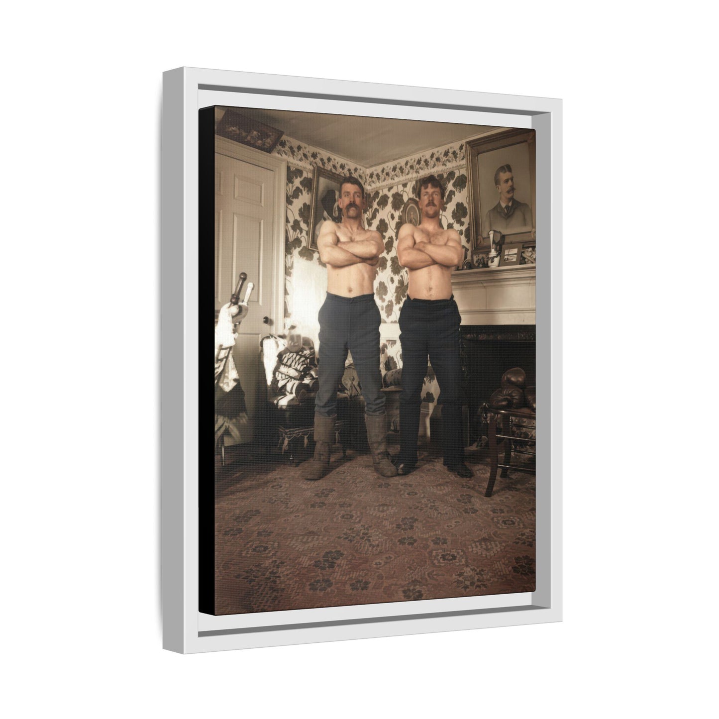 athlétisme 001 | Framed Vintage Photo - Matte Canvas