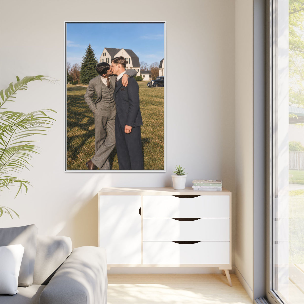 paire 005 | Framed Vintage Photo - Matte Canvas