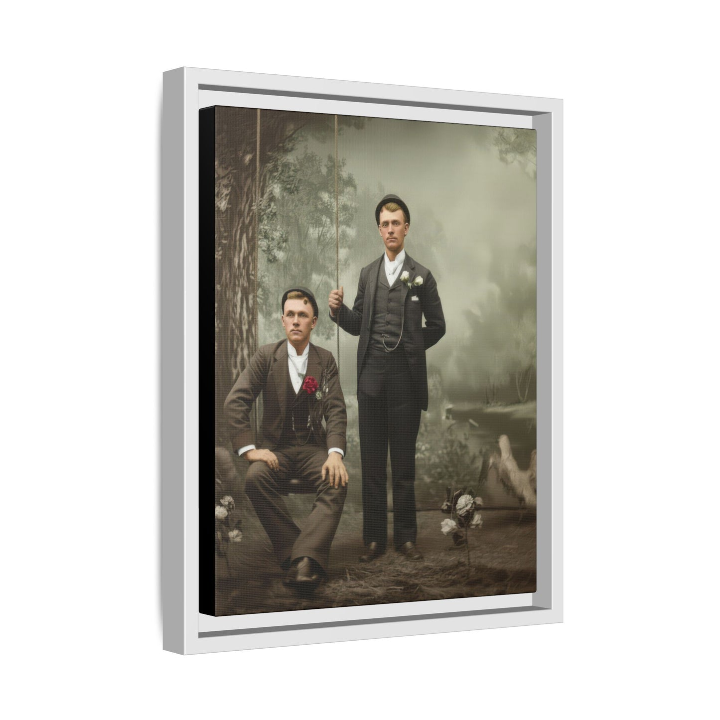 paire 008 | Framed Vintage Photo - Matte Canvas