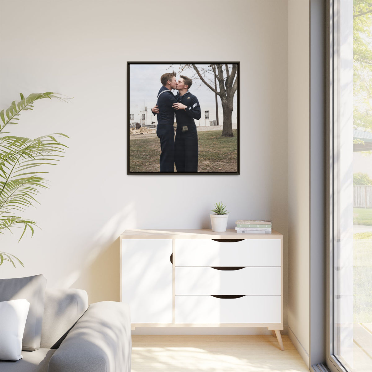 paire 034 | Framed Vintage Photo - Matte Canvas