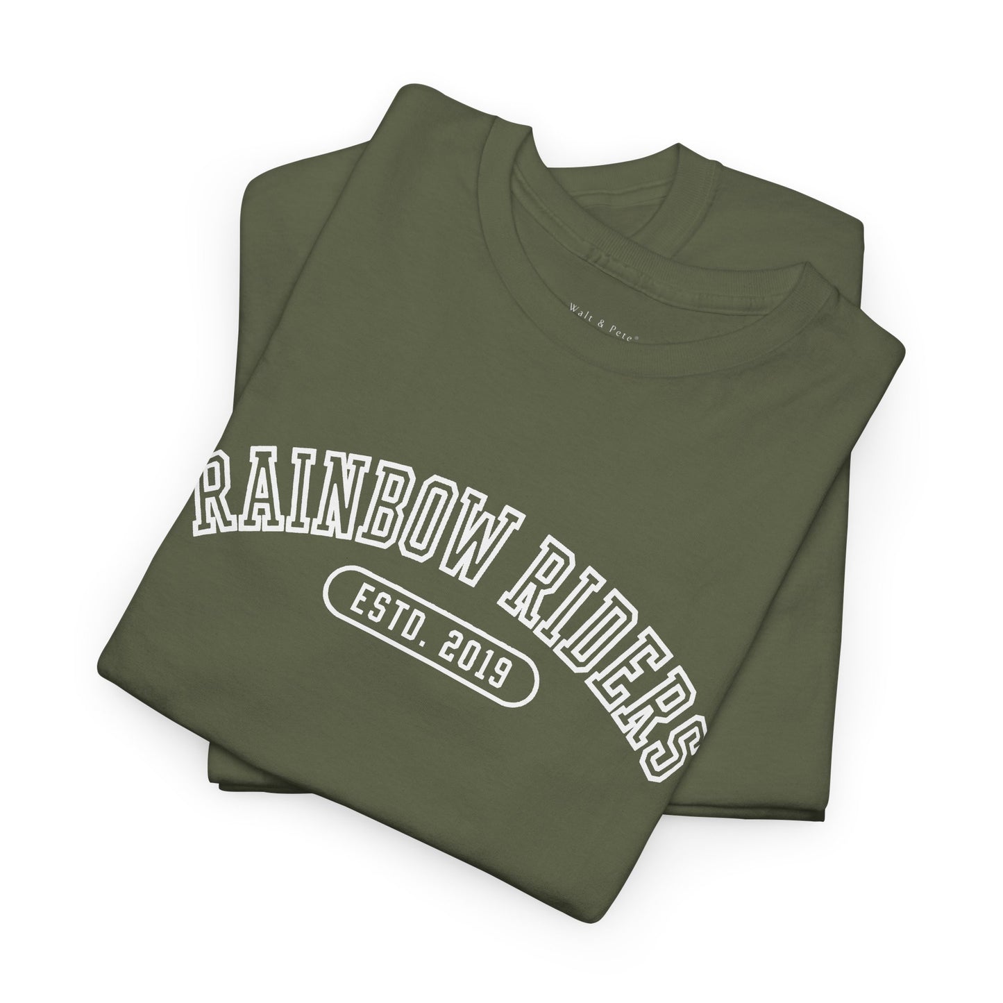 Rainbow Riders Collegiate T-Shirt | Est. 2019 LGBTQ+ Pride Tee