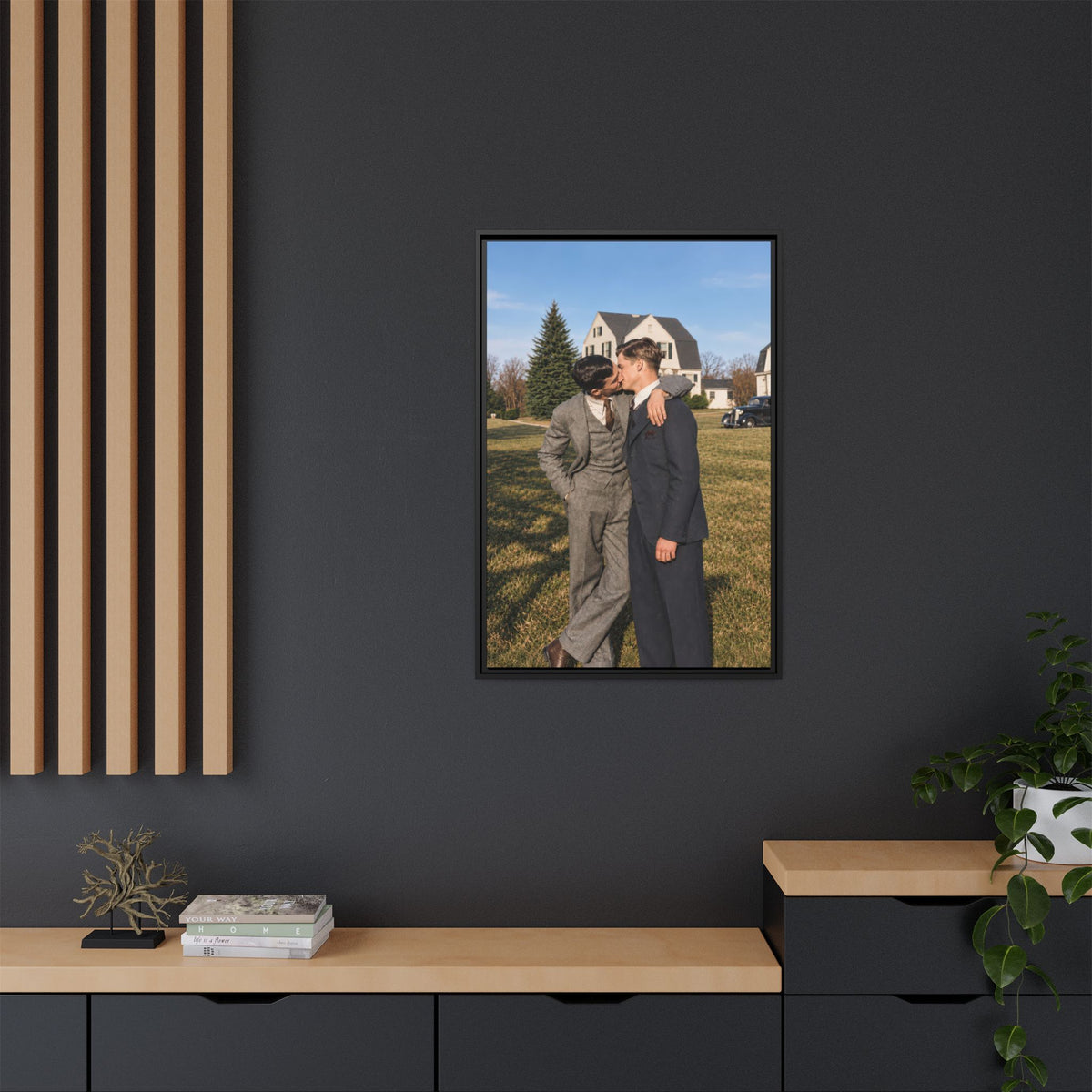 paire 005 | Framed Vintage Photo - Matte Canvas