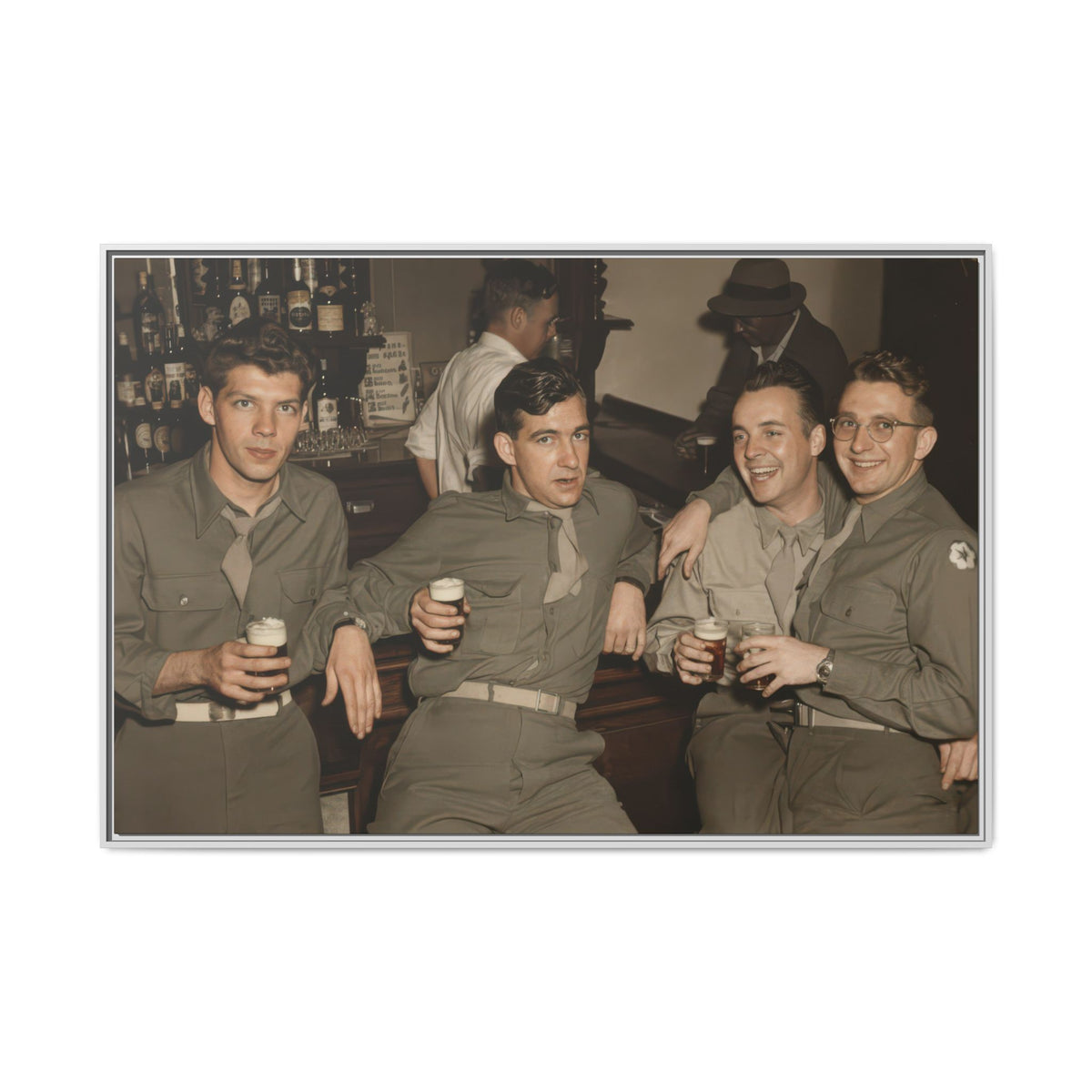 hommes 030 | Framed Vintage Photo - Matte Canvas