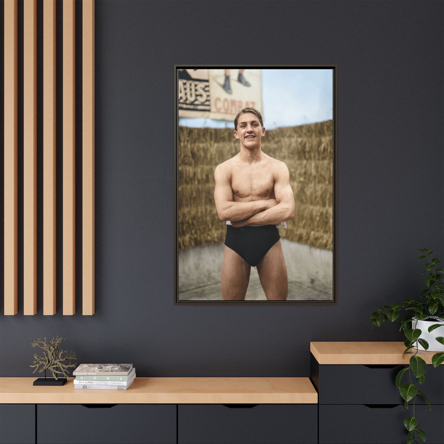 athlétisme 047 | Framed Vintage Photo - Matte Canvas