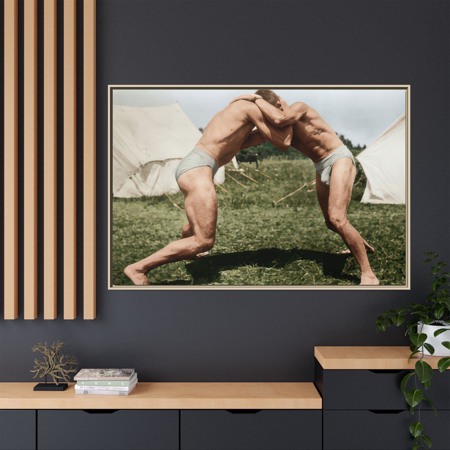 athlétisme 019 | Framed Vintage Photo - Matte Canvas
