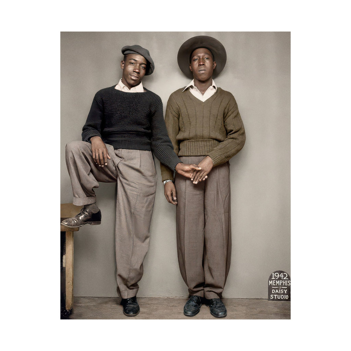 Paire 161 | Two African American Men, Memphis 1942 | Vintage Photography Poster