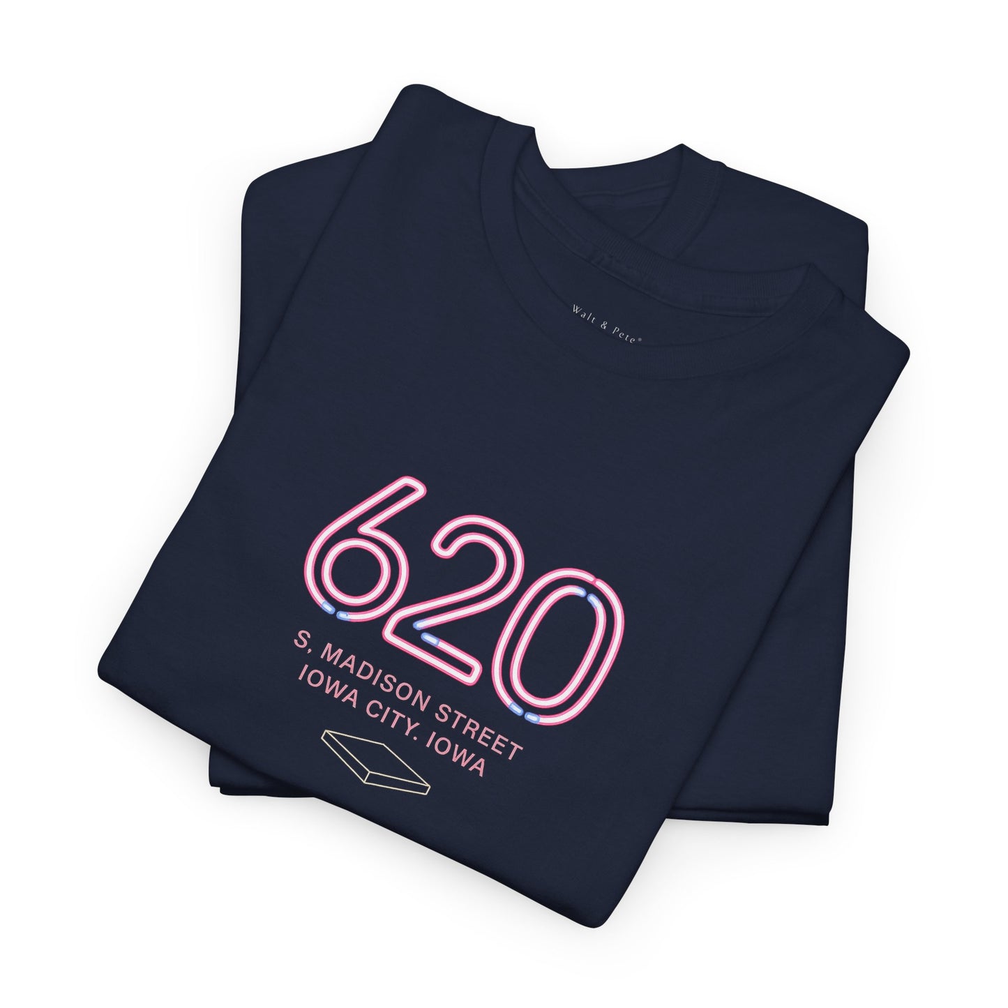 Vintage neon 620 Iowa City pride and nightlife graphic tee 