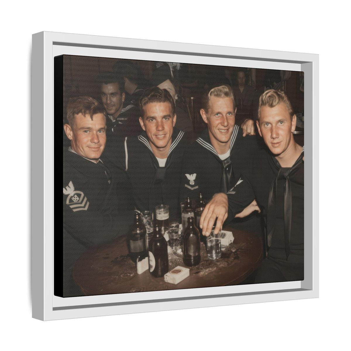 hommes 007 | Framed Vintage Photo - Matte Canvas2