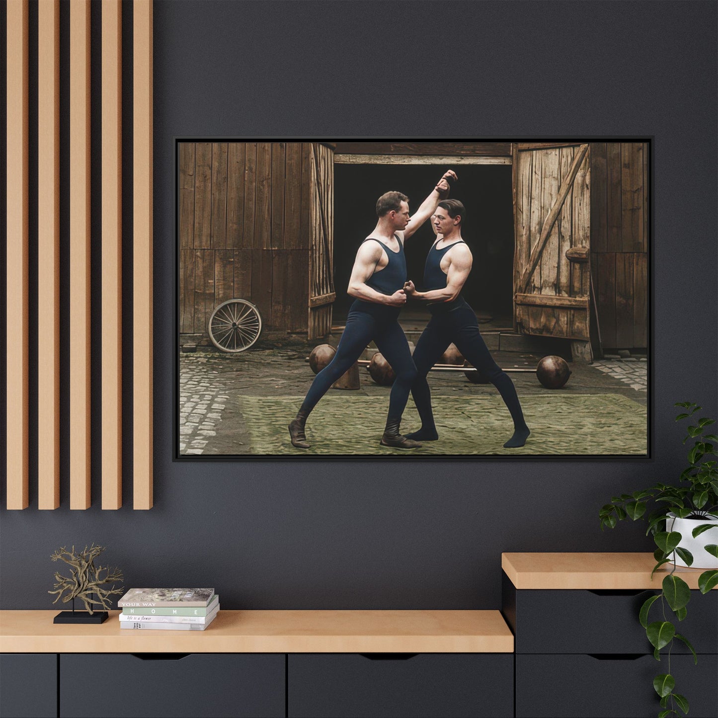 athlétisme 036 | Framed Vintage Photo - Matte Canvas