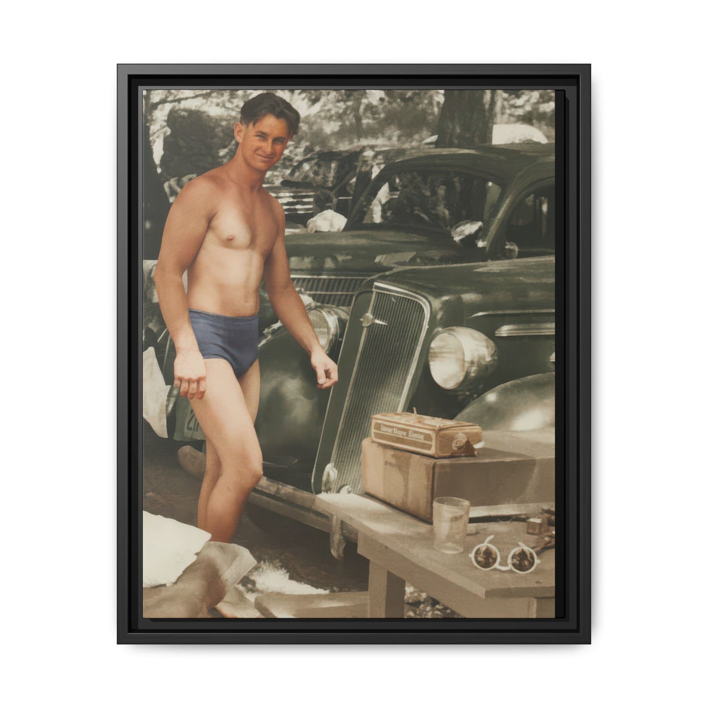 nager 032 | Framed Vintage Photo - Matte Canvas