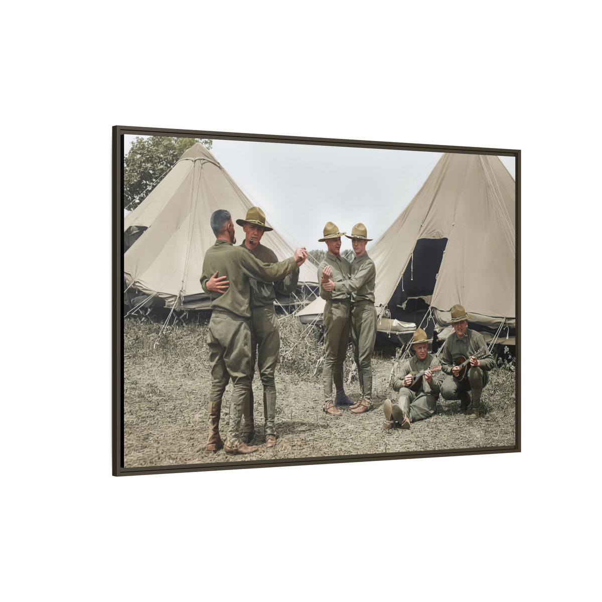 hommes 006 | Framed Vintage Photo - Matte Canvas