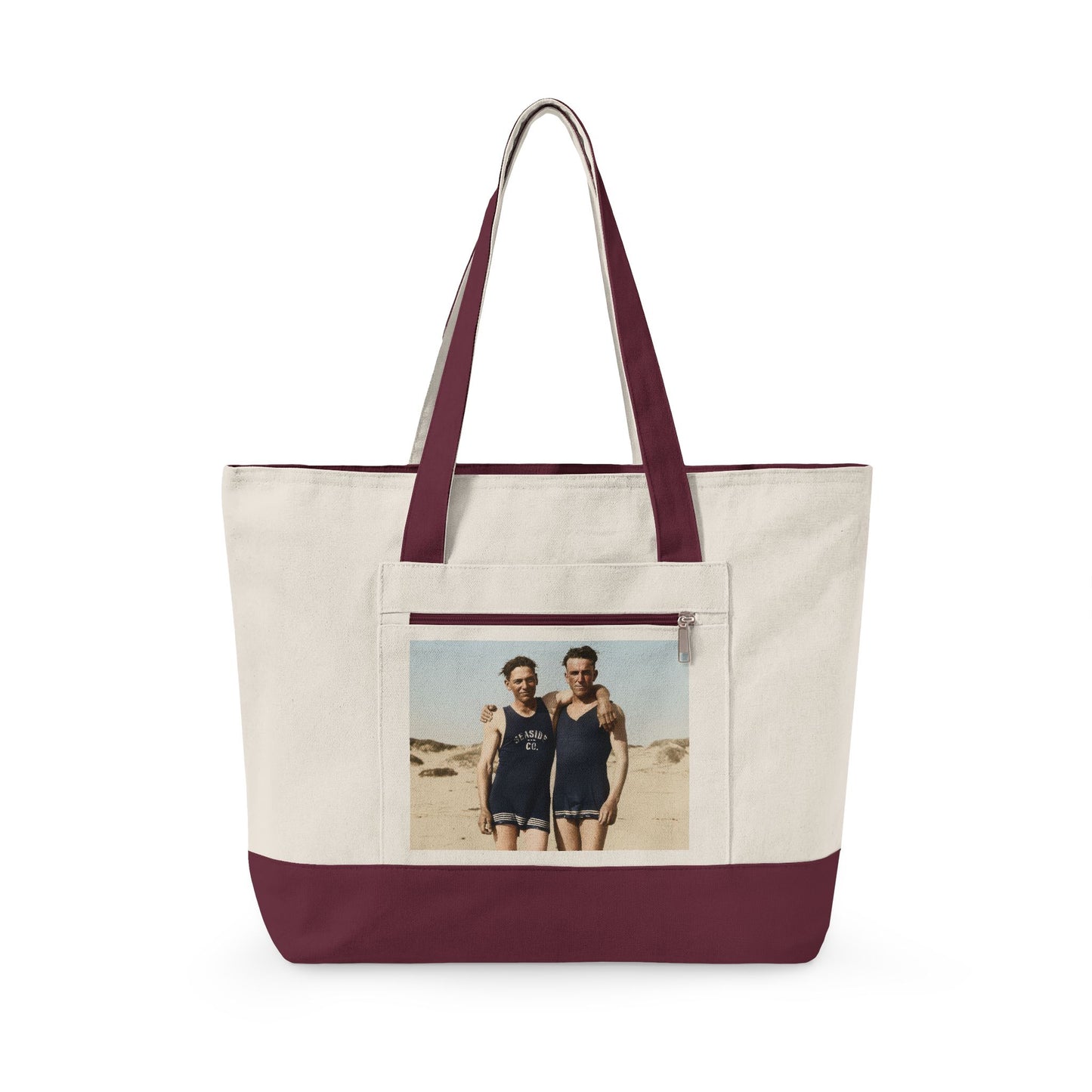 Walt & Pete NAGER seaside companions canvas tote 