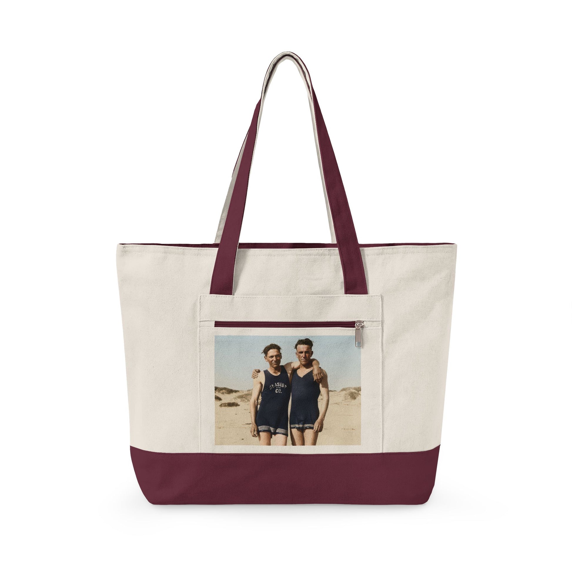 Walt & Pete NAGER seaside companions canvas tote 