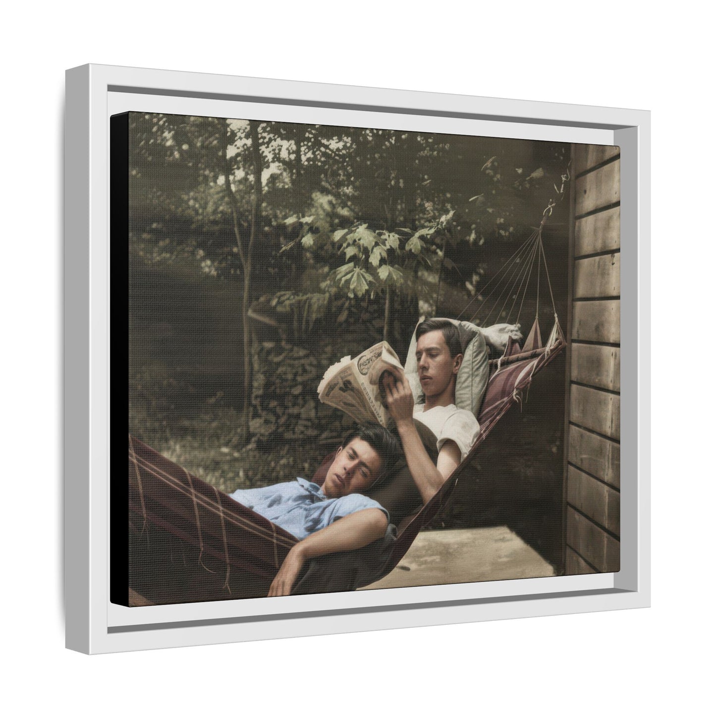 paire 094 | Framed Vintage Photo - Matte Canvas