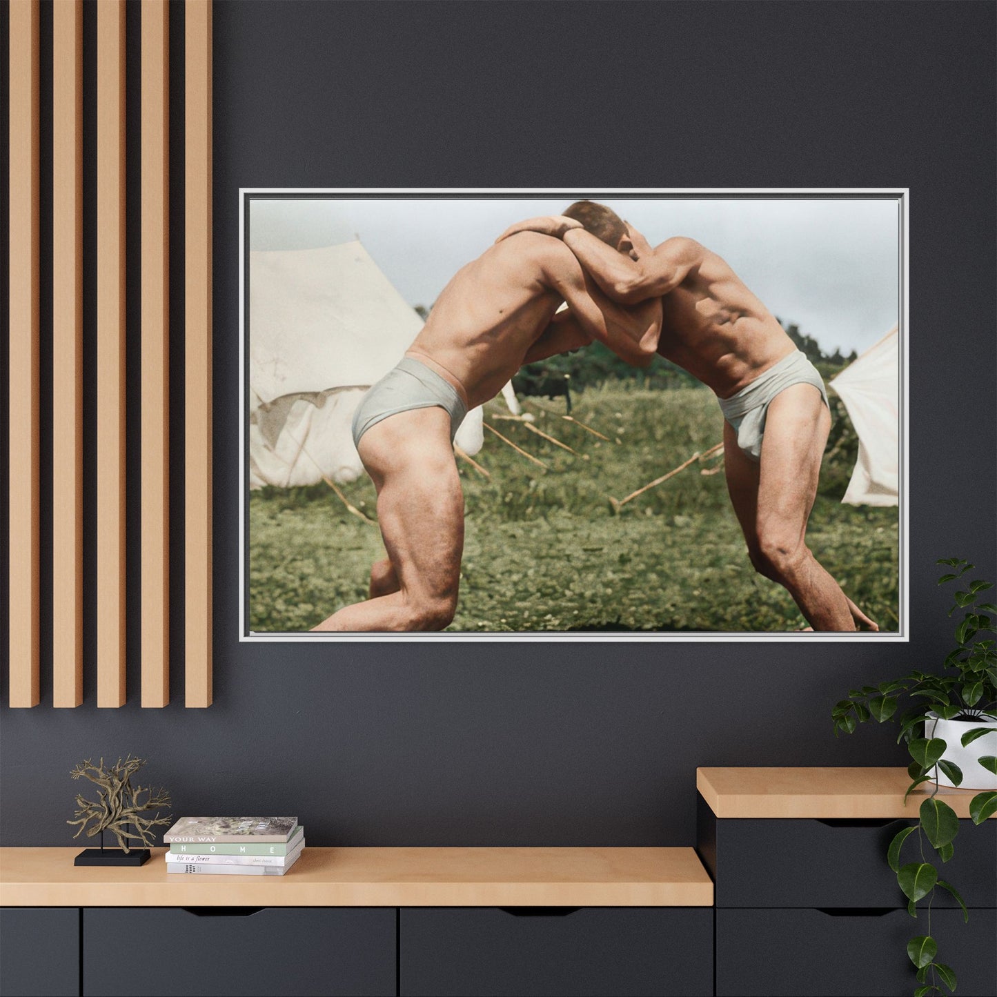 athlétisme 019 | Framed Vintage Photo - Matte Canvas