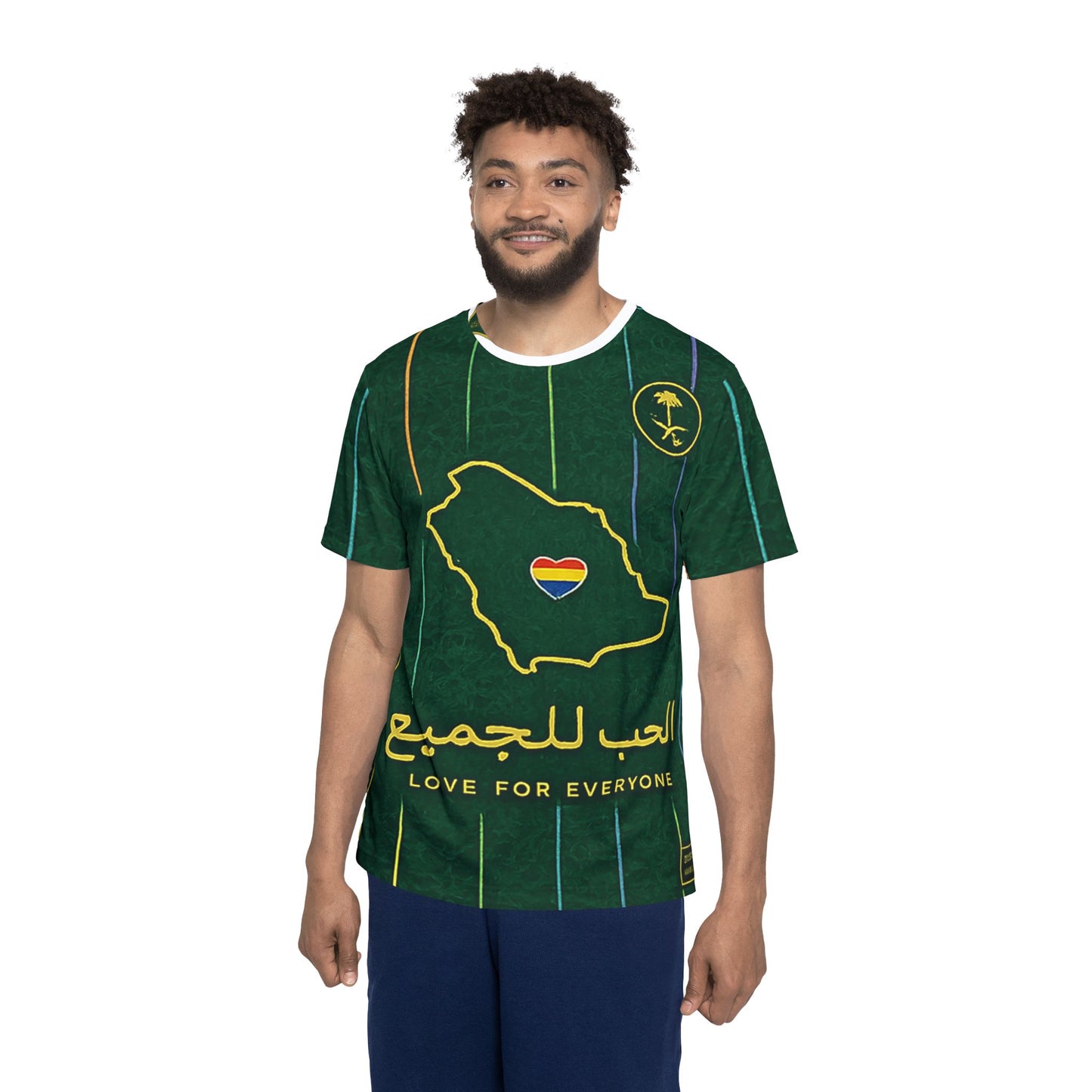 Saudi Pride Sports Jersey - "Love for Everyone" 65 Men's Athletic Tee