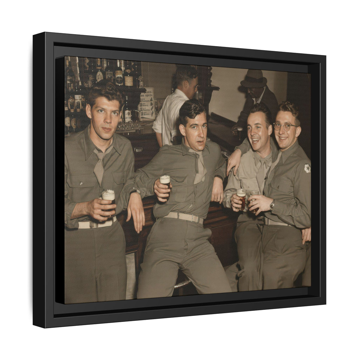 hommes 030 | Framed Vintage Photo - Matte Canvas