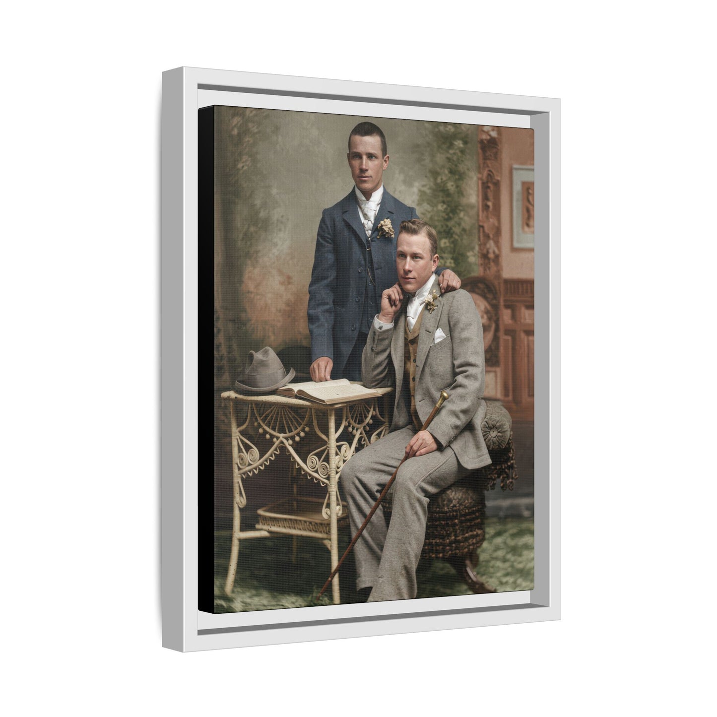 paire 054 | Framed Vintage Photo - Matte Canvas