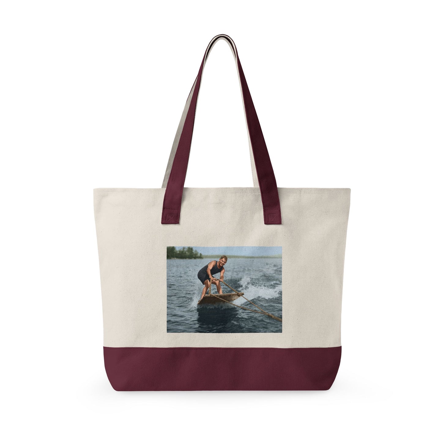 Beach Day Zippered Canvas Tote | nager 015