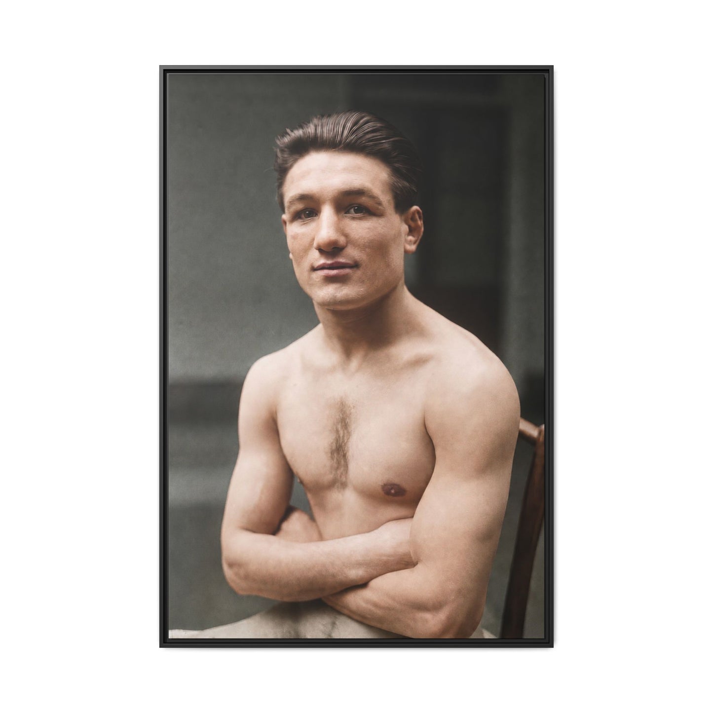 athlétisme 046 | Framed Vintage Photo - Matte Canvas