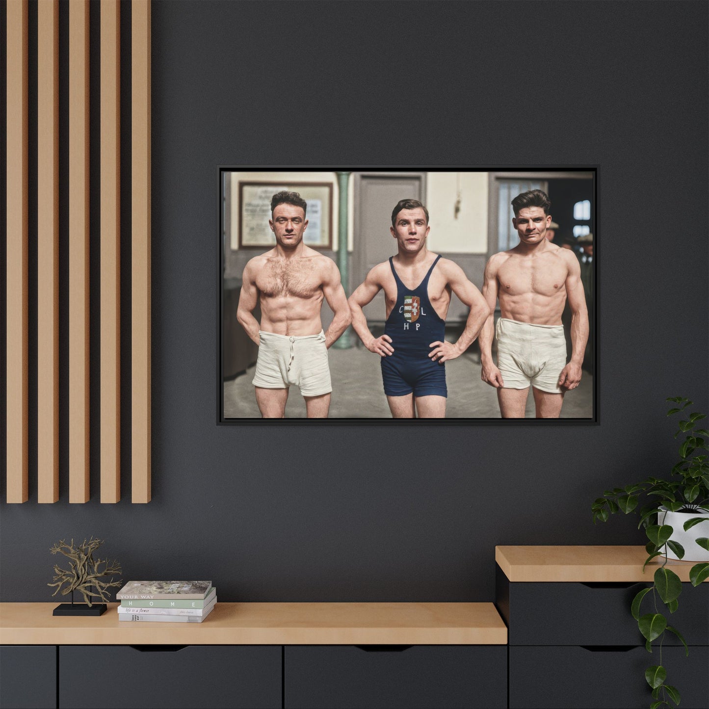 athlétisme 043 | Framed Vintage Photo - Matte Canvas