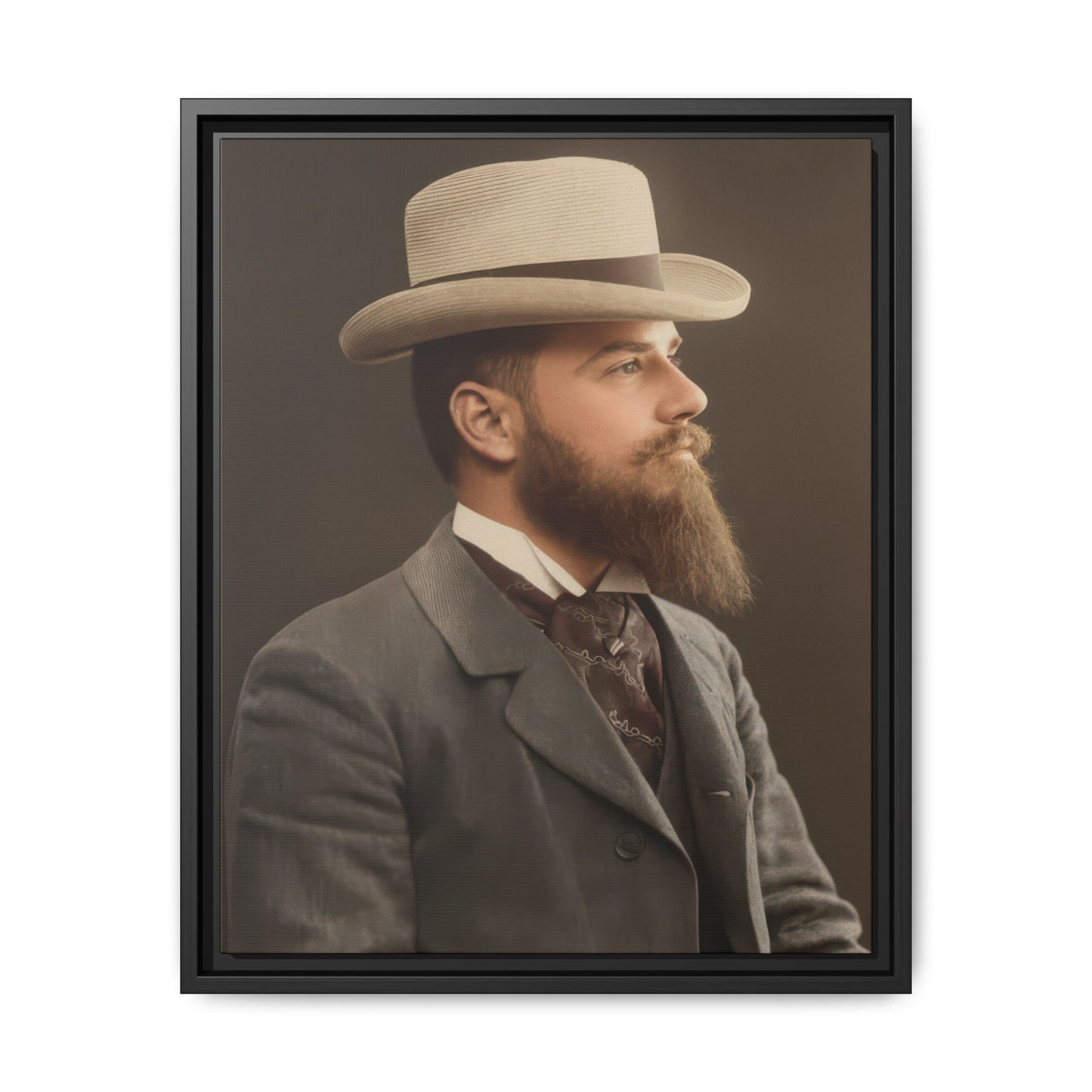 celibataire 014 | Framed Vintage Photo - Matte Canvas