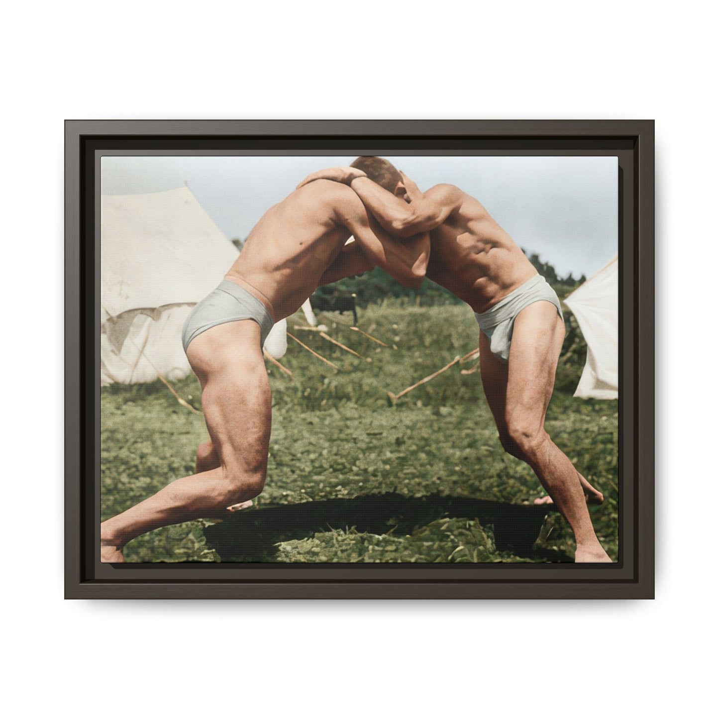 athlétisme 019 | Framed Vintage Photo - Matte Canvas