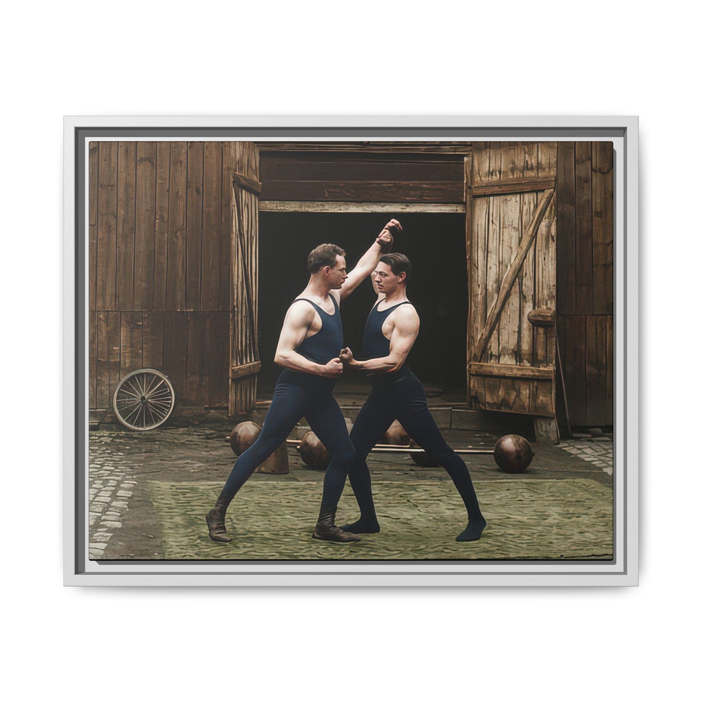 athlétisme 036 | Framed Vintage Photo - Matte Canvas