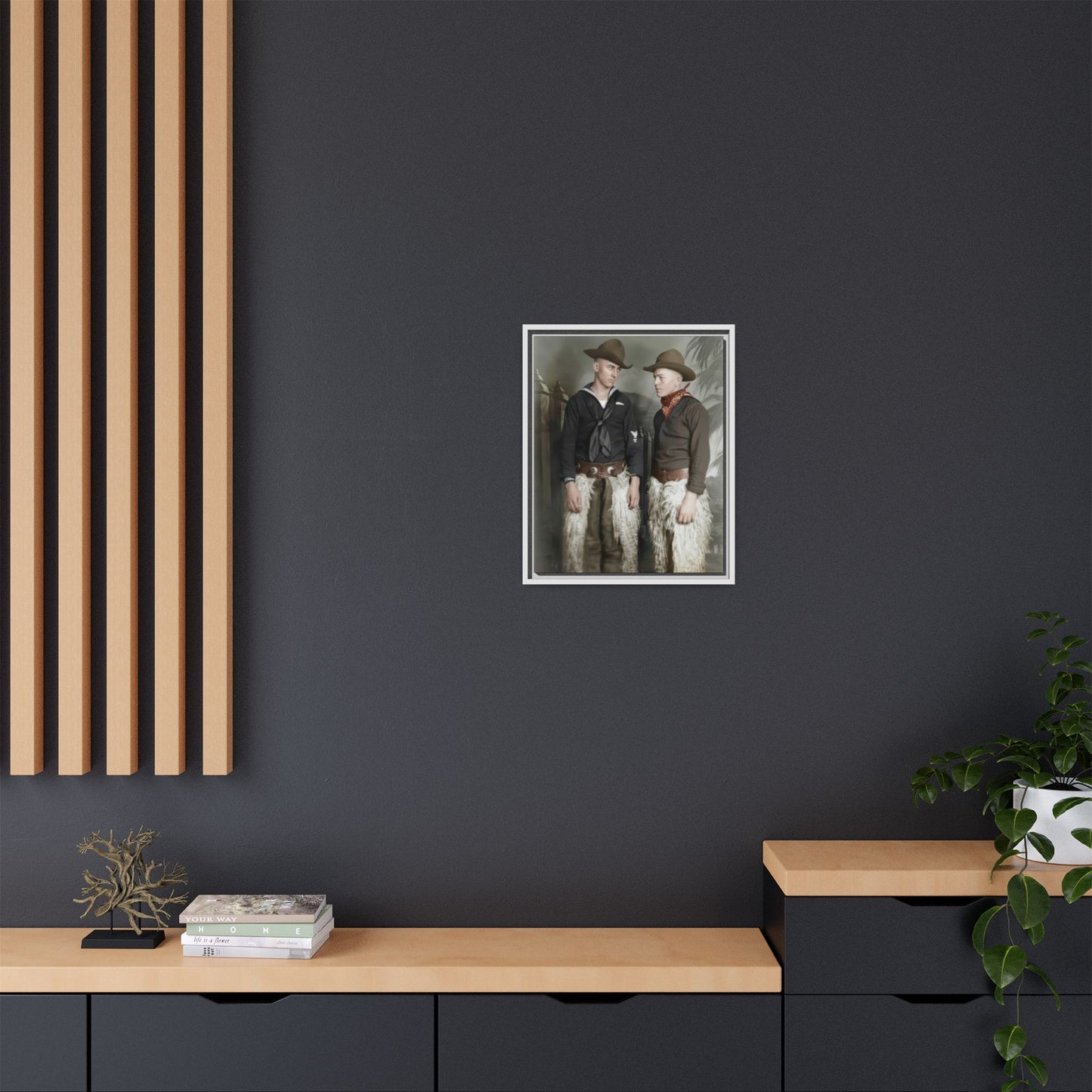 paire 088 | Framed Vintage Photo - Matte Canvas