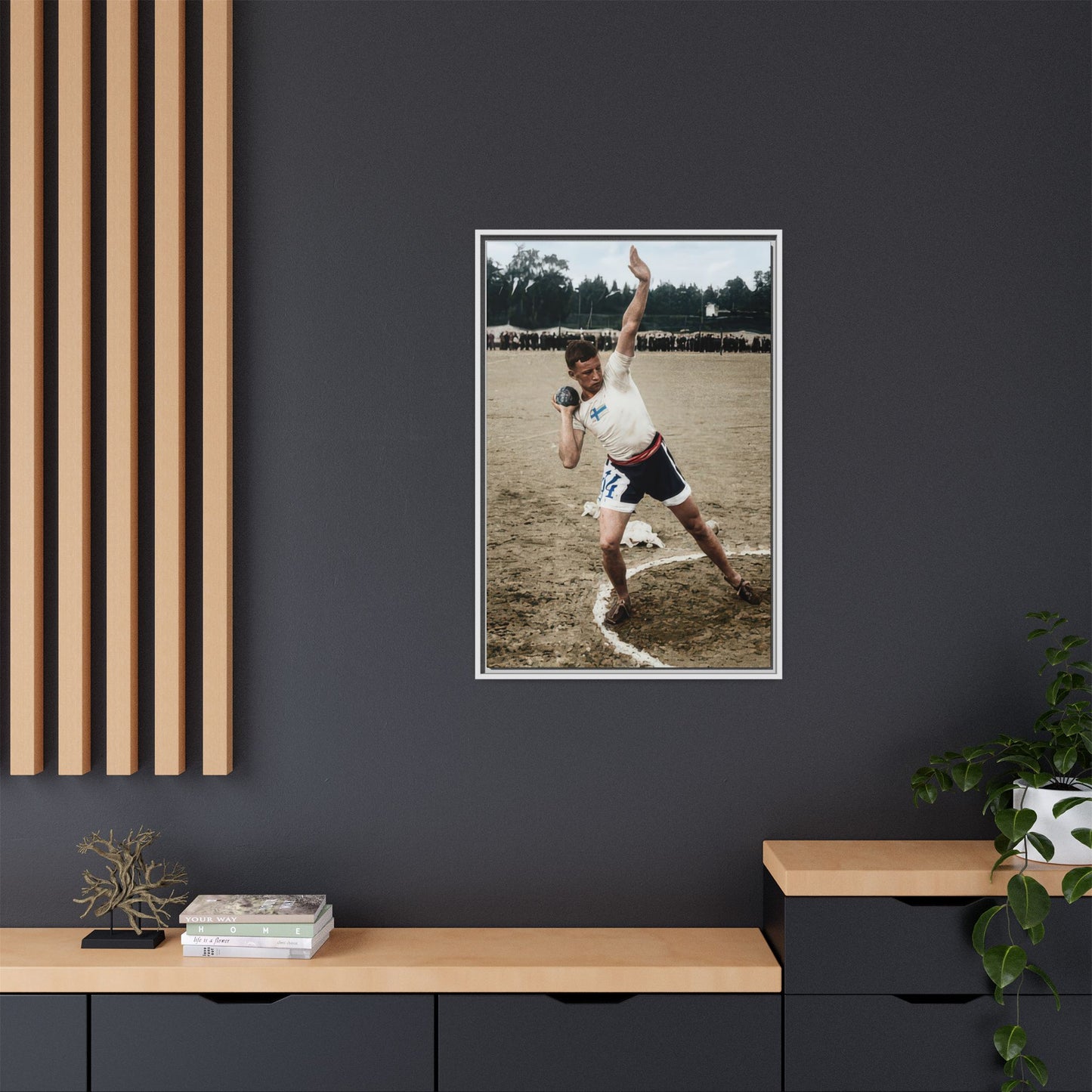 athlétisme 037 | Framed Vintage Photo - Matte Canvas