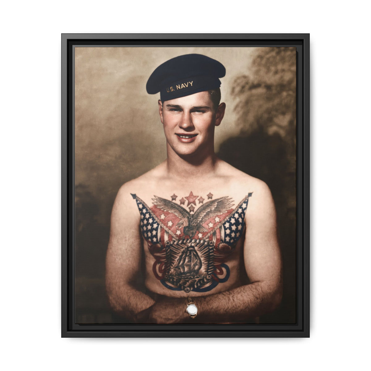 celibataire 037 | Framed Vintage Photo - Matte Canvas