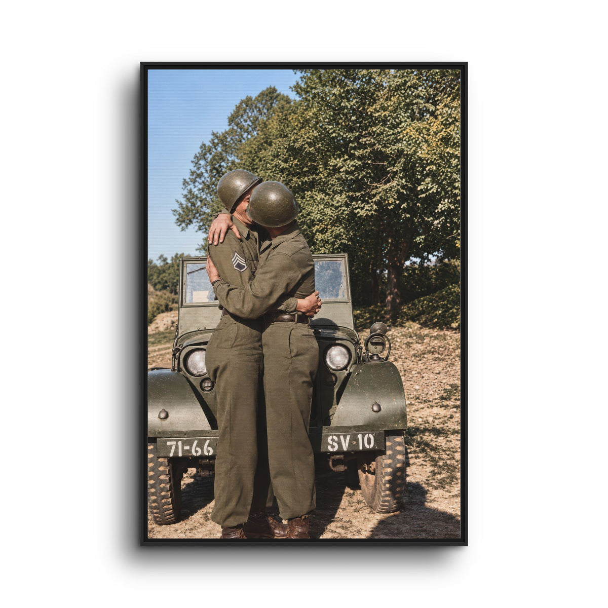 paire 065 | Framed Vintage Photo - Matte Canvas