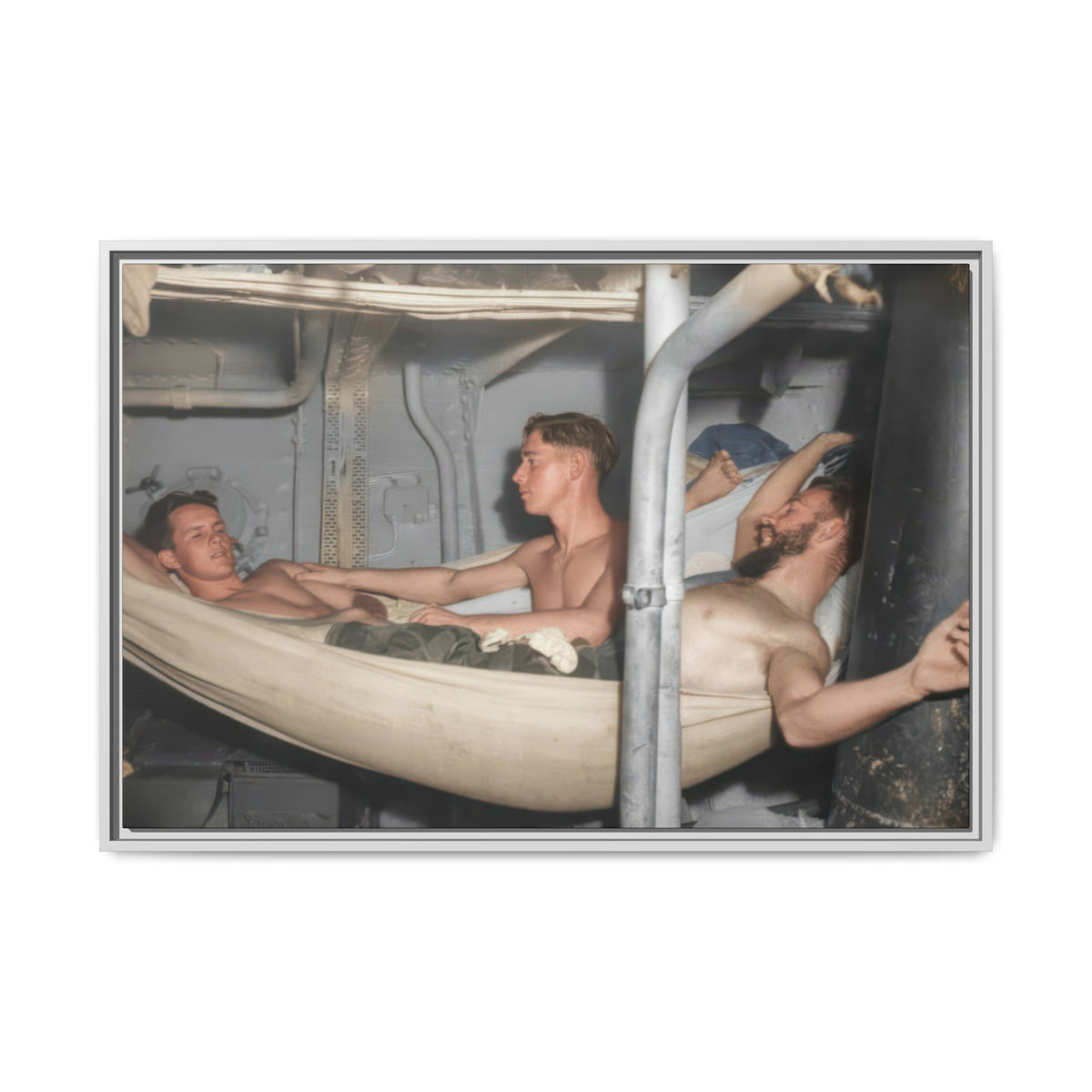 hommes 004 | Framed Vintage Photo - Matte Canvas